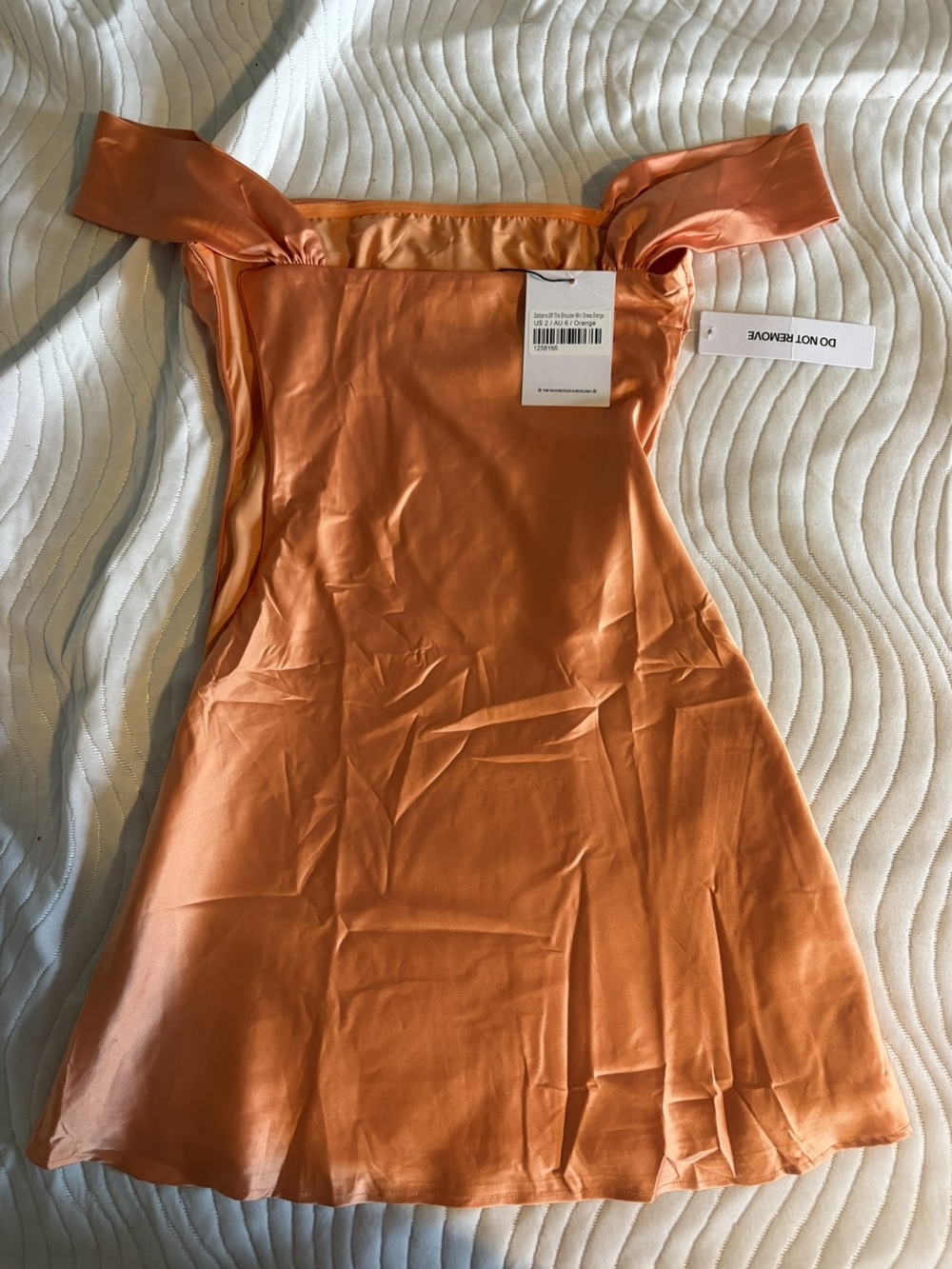 Princess Polly Satin Dress in Orange Size 2 NWT